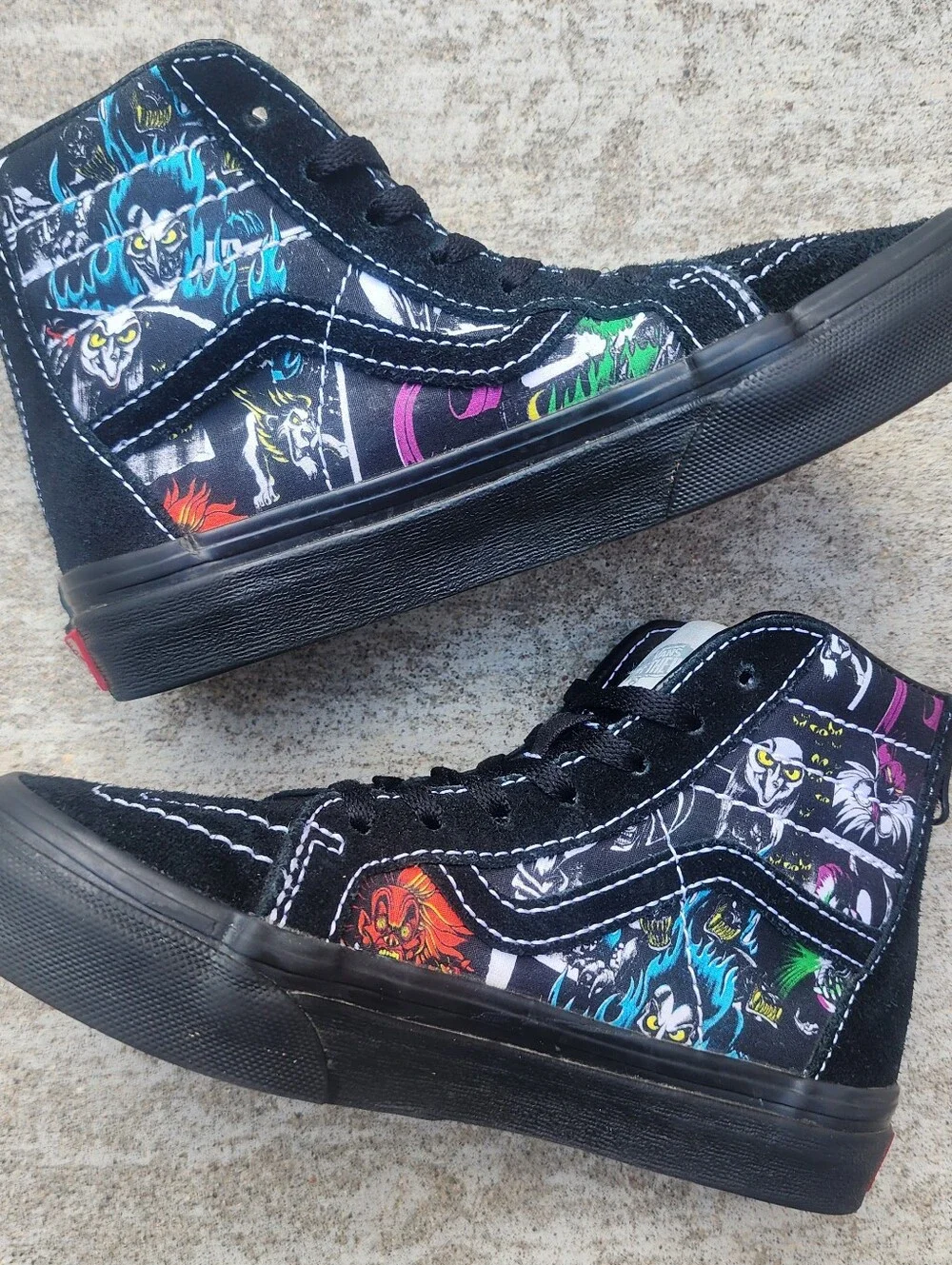 Vans X Disney 100 Villains Sk8 Hi Shoes Sneaker Kids/Youth Sz 13